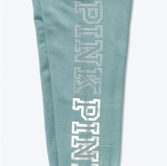 PINK Embellished Hoodie & Sweatpants Bundle Green Size Small NWT - Picture 2 of 7